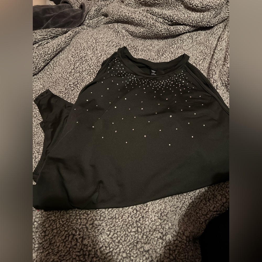 High neck Rhinestone Bodysuit - Picture 2 of 4